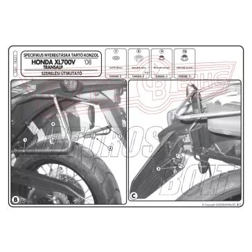 Oldaltáska tartó Honda XL 700V Transalp (08-13) GIVI
