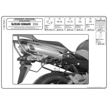 Oldaltáska tartó Suzuki GSR 600 (06-11) GIVI