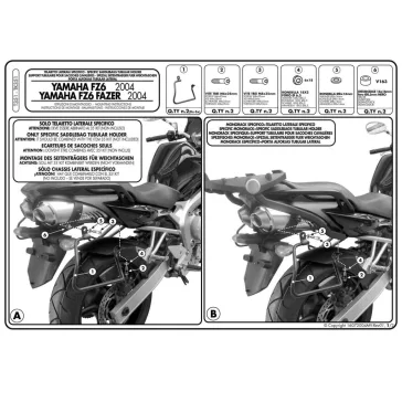 Oldaltáska tartó Yamaha FZ6 / FZ6 600 Fazer (04-06) GIVI
