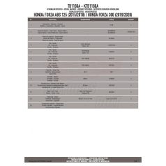   Háttámla HONDA  FORZA 125 ABS (15 > 18) / Forza 125 (19-24)/Forza 300 (19 > 20) / ADV 350 (22-25) / Forza 350 (23-24) GIVI