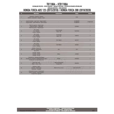   Háttámla HONDA FORZA 125 ABS (15-18) / Forza 125 (19-24)/Forza 300 (19-20) / ADV 350 (22-26) / Forza 350 (23-26) GIVI