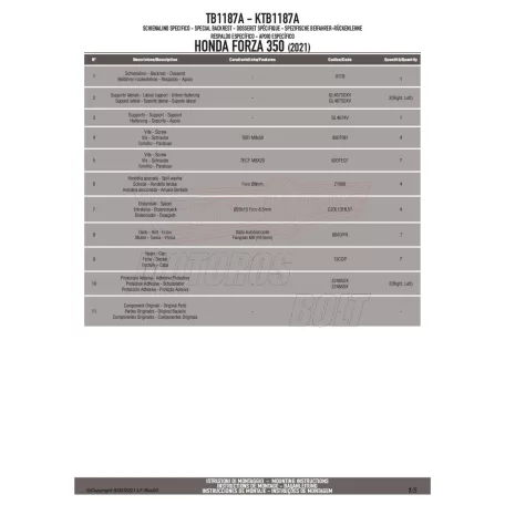 Háttámla HONDA FORZA 125 (21 > 24) / HONDA FORZA 350 (21 > 22) GIVI