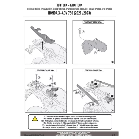 Háttámla HONDA X-ADV 750 (2021-2025) GIVI