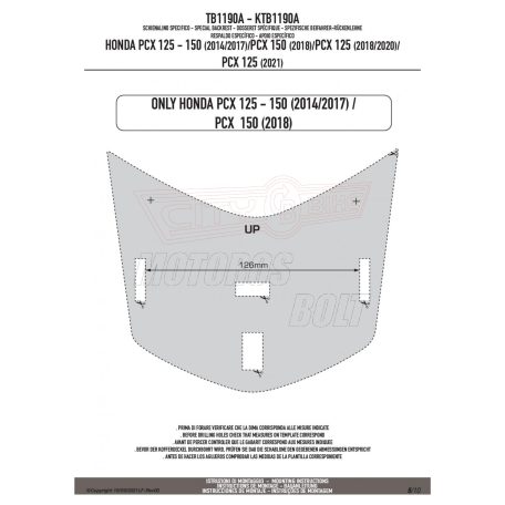 Háttámla HONDA PCX 125 (18 > 24) / PCX 125-150 (14 > 17) / PCX 150 (18) GIVI