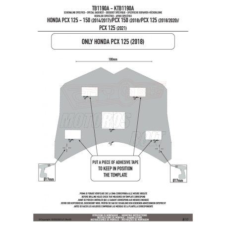 Háttámla HONDA PCX 125 (18 > 24) / PCX 125-150 (14 > 17) / PCX 150 (18) GIVI