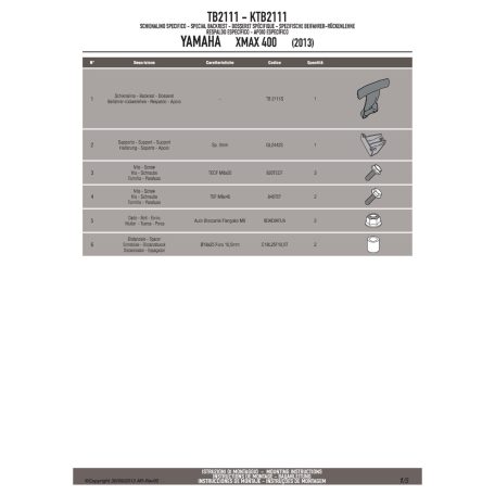Háttámla MBK Evolys 125-250 (2014-2017) / MBK Skyliner 125-250 (2014) / YAMAHA X-Max 125-250 (2014-2017) / YAMAHA X-Max 400 (2013-2016) GIVI