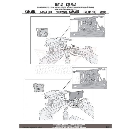 Háttámla YAMAHA X-MAX 125 (18 > 23) GIVI