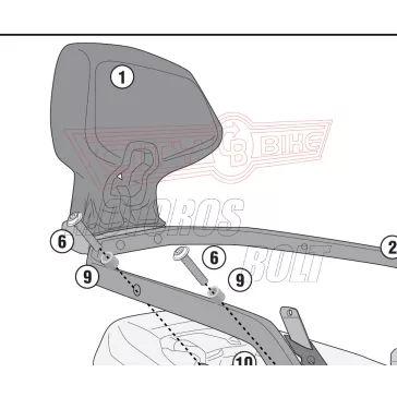 Háttámla YAMAHA X-Max 125 / X-MAX 300 (2023-2026) GIVI