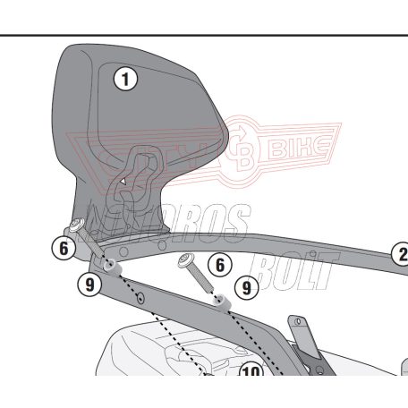 Háttámla YAMAHA X-Max 125 / X-MAX 300 GIVI