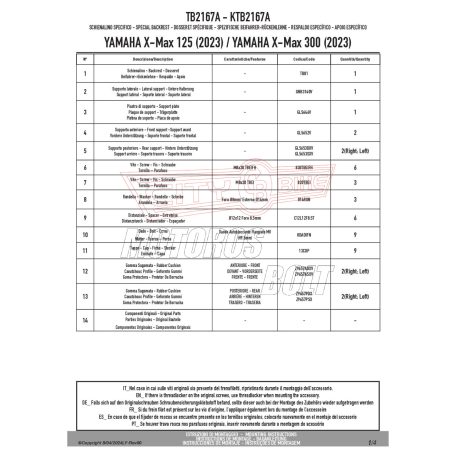 Háttámla YAMAHA X-Max 125 / X-MAX 300 GIVI