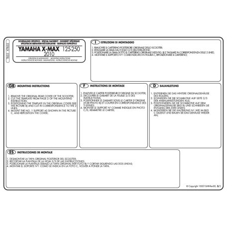 Háttámla MBK Skycruiser 125 (10-12), YAMAHA X-Max 125-250 (10-13) GIVI