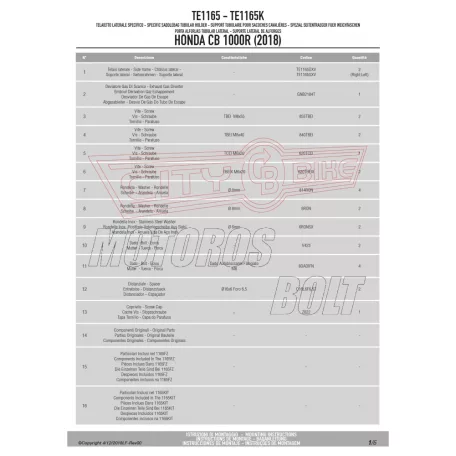 Oldaltáska tartó Easylock táskához Honda CB 1000 R (2018-2019) GIVI