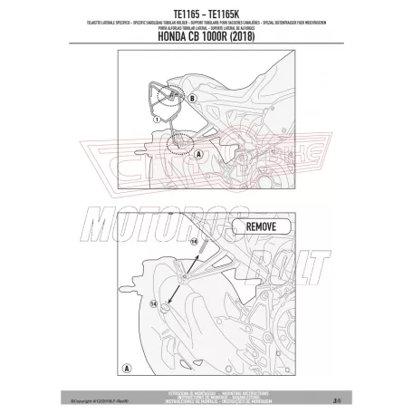 Oldaltáska tartó Easylock táskához Honda CB 1000 R (2018-2019) GIVI