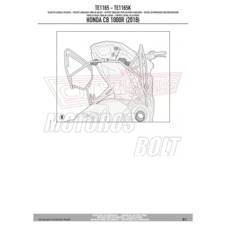 Oldaltáska tartó Easylock táskához Honda CB 1000 R (2018-2019) GIVI