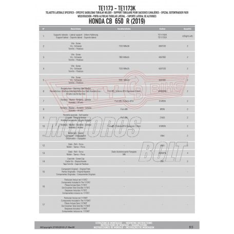 Oldaltáska tartó Easylock táskához Honda CB 650 R (2019) GIVI