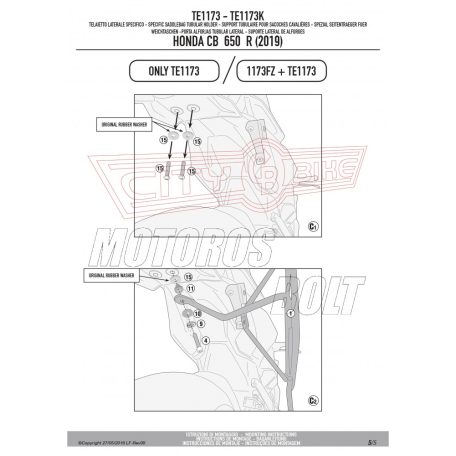 Oldaltáska tartó Easylock táskához Honda CB 650 R (2019) GIVI