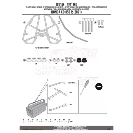 Oldaltáska tartó Easylock HONDA CB 650 R (2021-2024) GIVI