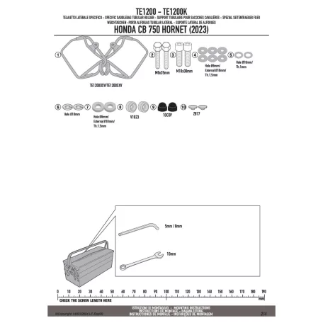 Oldaltáska tartó Easylock táskához HONDA CB 750 Hornet (2023-2025) GIVI