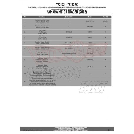 Oldaltáska tartó Easylock táskához Yamaha MT-09 Tracer (2015-2017) GIVI