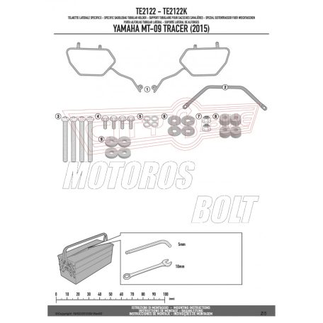 Oldaltáska tartó Easylock táskához Yamaha MT-09 Tracer (2015-2017) GIVI