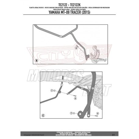 Oldaltáska tartó Easylock táskához Yamaha MT-09 Tracer (2015-2017) GIVI
