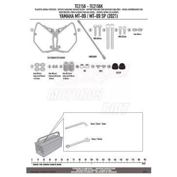   Oldaltáska tartó Easylock táskához YAMAHA MT-09 (21-22) / YAMAHA MT-09 SP (21-22) GIVI