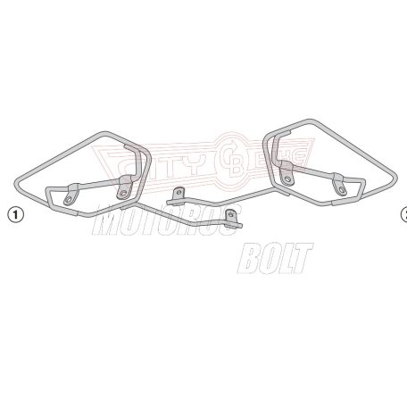 Oldaltáska tartó Easylock táskához Kawasaki Z 650 (2017-2024) GIVI