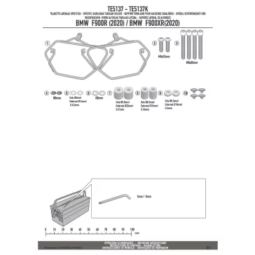   Oldaltáska tartó Easylock táskához BMW F 900 R (2020-2026) / F 900 XR (2020-2026) GIVI