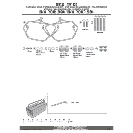 Oldaltáska tartó Easylock táskához BMW F 900 R (2020-2025) / F 900 XR (2020-2025) GIVI