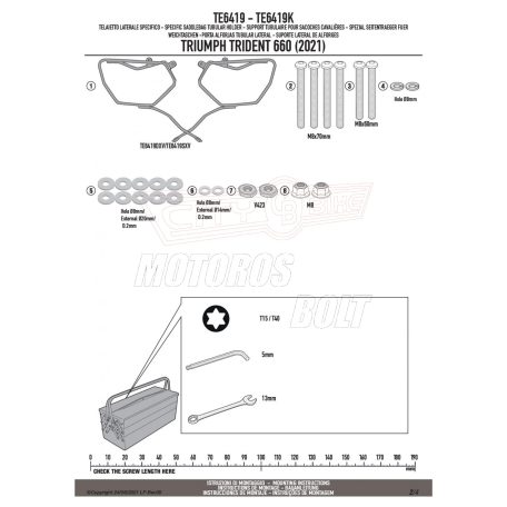 Oldaltáska tartó Easylock táskához TRIUMPH Trident 660 (21-24) GIVI