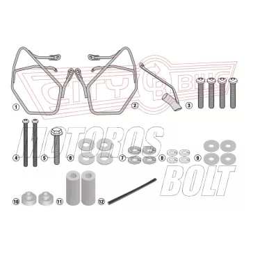   Oldaltáska tartó Easylock táskához KTM DUKE 125-390 (2017-2023) GIVI
