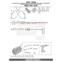   Oldaltáska tartó Easylock táskához Benelli 500 C (19-24) GIVI