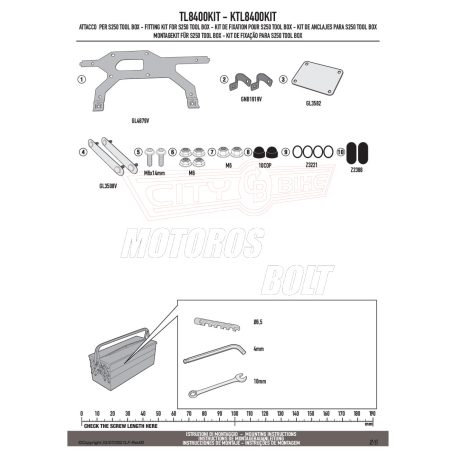 Szerszámosláda rögzítő kit GIVI TL8400KIT