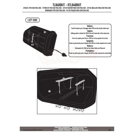 Szerszámosláda rögzítő kit GIVI TL8400KIT