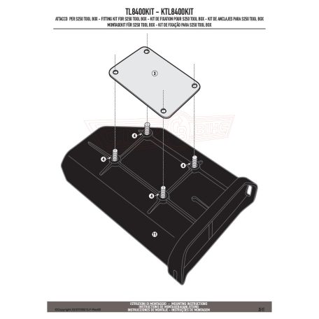 Szerszámosláda rögzítő kit GIVI TL8400KIT