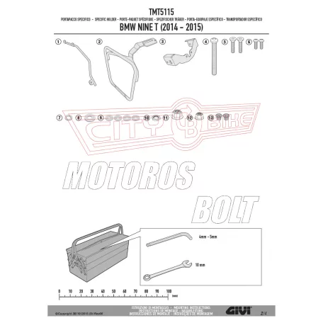 Táskatartó BMW R 1200 NINE T (2014-2024) / R 1200 NINE T Scrambler (2016-2024) GIVI