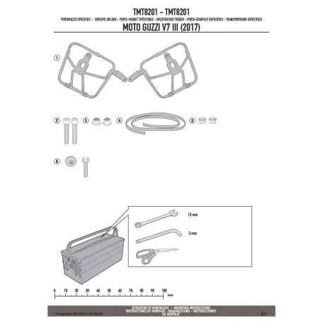 Táskatartó MOTO GUZZI V7 III Stone / Special (2017-2020), MOTO GUZZI V7 III Stone Night Pack (2019-2020) GIVI
