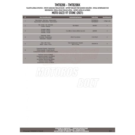 Táskatartó MOTO GUZZI V7 850 Stone / Special (21-24) GIVI