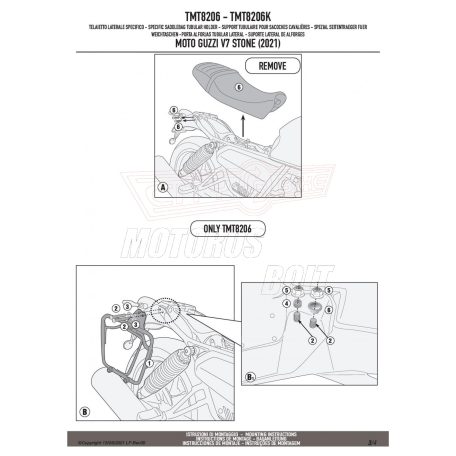 Táskatartó MOTO GUZZI V7 850 Stone / Special (21-24) GIVI