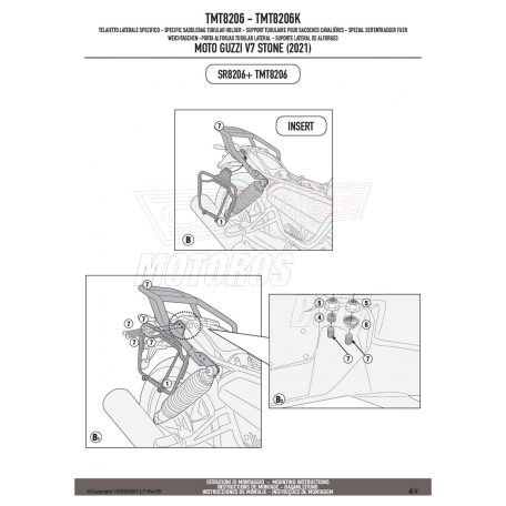 Táskatartó MOTO GUZZI V7 850 Stone / Special (21-24) GIVI