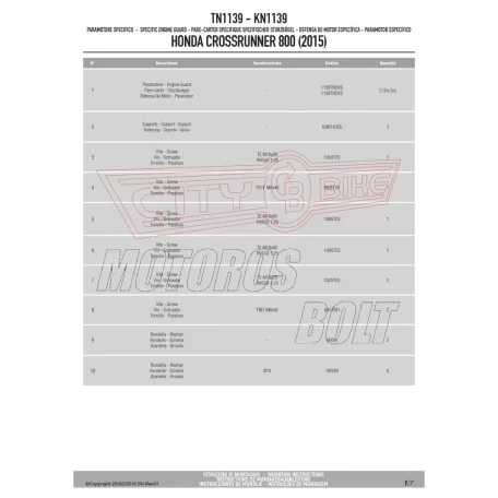 Bukócső Honda Crossrunner 800 (2015-2020) GIVI