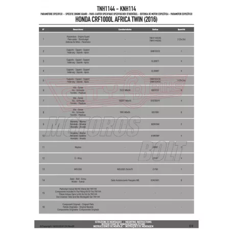 Bukócső Honda CRF 1000 L Africa Twin (2016-2017) / Honda CRF 1000 L Africa Twin (2018) GIVI