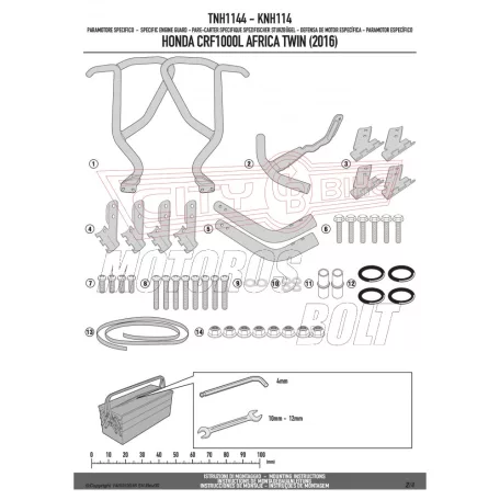 Bukócső Honda CRF 1000 L Africa Twin (2016-2017) / Honda CRF 1000 L Africa Twin (2018) GIVI