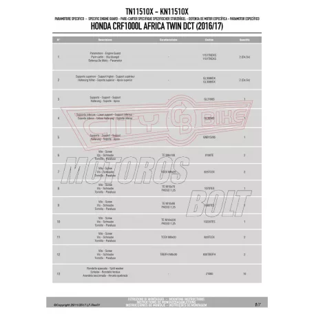 Bukócső Honda CRF 1000 L Africa Twin (2016-2017) GIVI