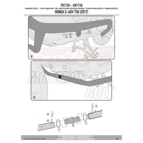 Bukócső Honda X-ADV 750 (2017-2025) GIVI