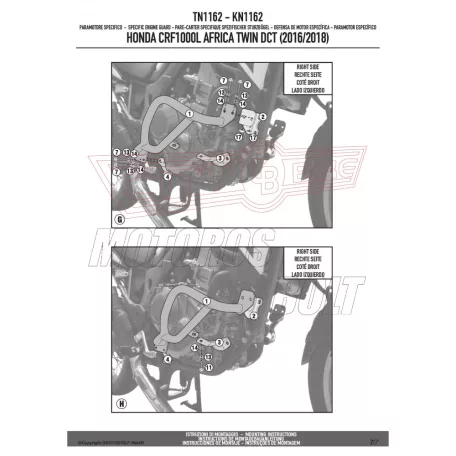 Bukócső Honda CRF 1000 L Africa Twin (2018) GIVI
