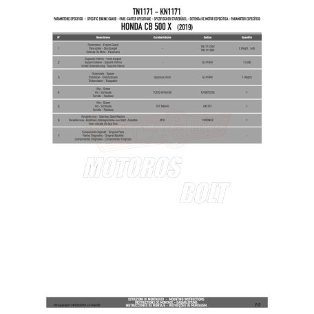 Bukócső Honda CB 500 X (2019-2024) / Honda CB 500 F (2019-2024) GIVI