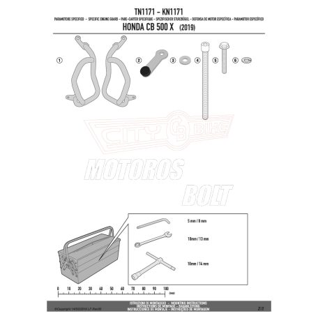 Bukócső Honda CB 500 X (2019-2024) / Honda CB 500 F (2019-2024) GIVI
