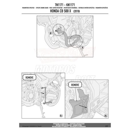Bukócső Honda CB 500 X (2019-2024) / Honda CB 500 F (2019-2024) GIVI