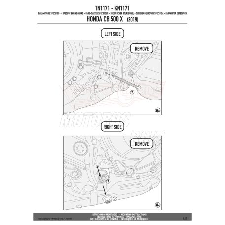 Bukócső Honda CB 500 X (2019-2024) / Honda CB 500 F (2019-2024) GIVI